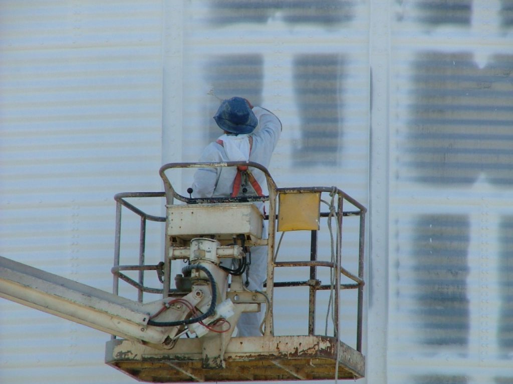 Step 8: Topcoat application of HRC across the entire surface to lower internal temperatures and pressure on 